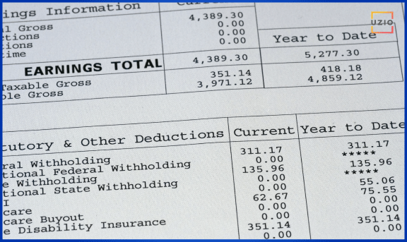 What Does A Pay Stub Look Like UZIO Inc